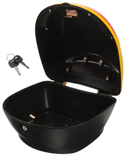 LOLIPPYY Kleine Motorrad Heckbox Gelb Praktische Aufbewahrungsbox für Roller und Fahrradträger Einfacher Einbau Strapazierfähiger Motorrad Koffer Sicher und Vielseitig Nutzbar