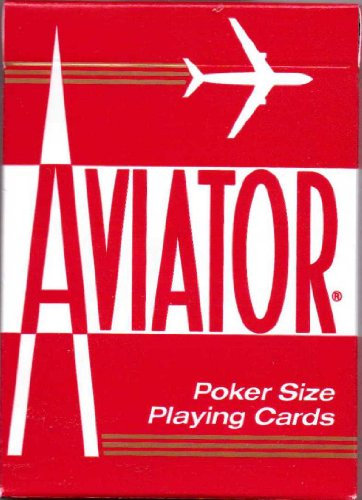 AVIATOR Baraja - Parte Trasera roja (US Playing Card Company)