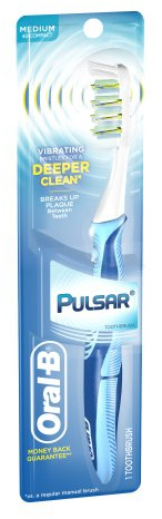Oral-B Pulsar Medium Toothbrush, 1-Count (Pack of 3) Colors May Vary