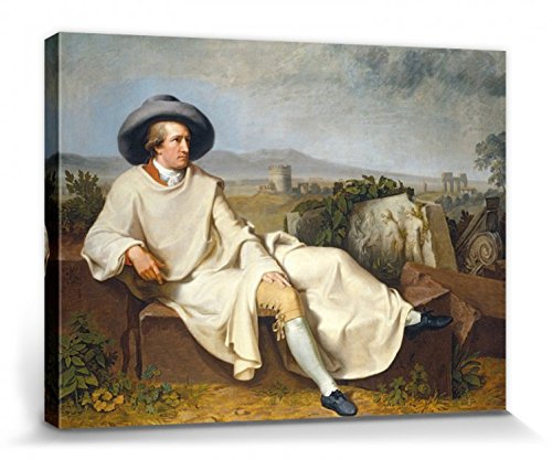 1art1 Johann Heinrich Wilhelm Tischbein Poster Goethe In Der Campagna, 1787 Bilder Leinwand-Bild Auf Keilrahmen | XXL-Wandbild Poster Kunstdruck Als Leinwandbild 40x30 cm