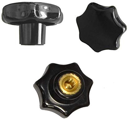 5 Stück Sterngriffmutter - M4 Ø 20 mm - DIN6336 K - Messinggewinde