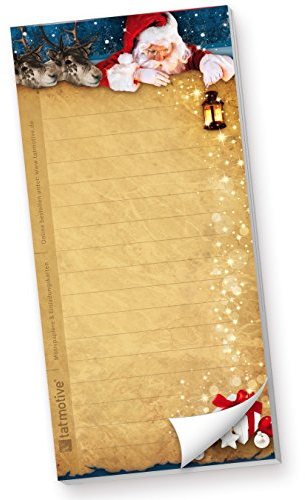 Notizblock Nordpol Express (4 Stück) lustig originell Notizblöcke Weihnachten mit Weihnachtsmann