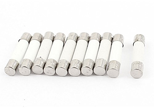 sourcingmap® JTL Zylinder Cap Keramik Tube Sicherung links 5x 25mm 250V 1A 10PCS de