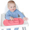 EasyMat Mini Portable Silicone Baby Suction Plate by EasyTots | Lid and Carry Case Included | Travel Friendly | Perfect Placemat for High Chair Feeding & Baby Led Weaning (Pink)