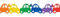 Girlande Auto, bunt, 3m