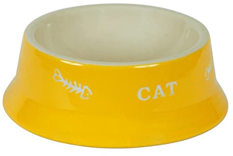 Kerbl Keramiknapf Cat 200 ml, farblich Sortiert (rot/gelb)