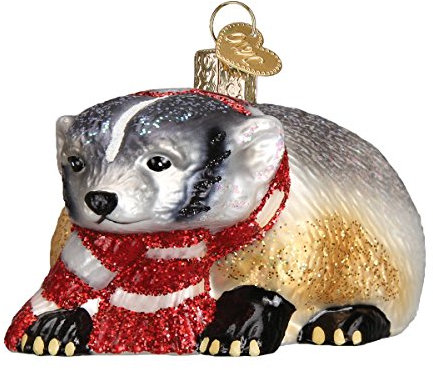 Old World Christmas Animal Collection Glass Blown Ornaments for Christmas Tree Badger