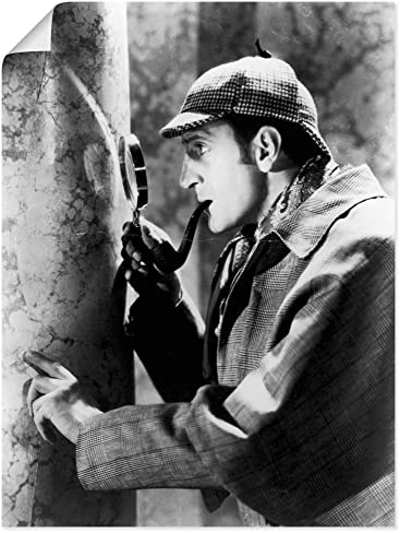 ARTLAND Wanddeko Poster & Kunstdrucke Wandposter Schwarz Weiß Filme Kino TV BBC Detektiv Ermittler Sherlock Holmes 1939 B9SB