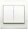 Double Poussoir Blanc Delta Iris + Plaque basic Blanc