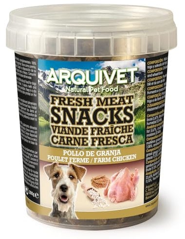 ARQUIVET Snacks viande fraîche - poulet ferme - 300 g - Récompenses pour chiens