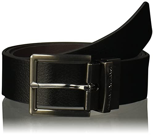 A｜X ARMANI EXCHANGE Herren Dünner Ledergürtel Gürtel, Schwarz/Braun Schwarz/Braun, 28