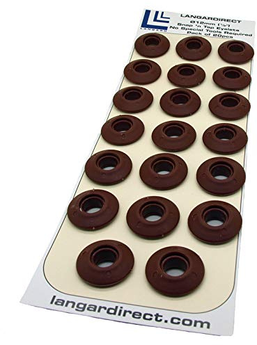 Langard 12mm Brown snap 'n' Tap Eyelets Pack of 20pcs