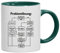 Lustige Geschenkidee Bürohumor Büro Kaffeetasse 2-farbige Tasse Problemlösung, Größe: onesize,weiß/grün