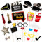 BESTOYARD 21-teilige Fotorequisiten für Filmabende, handgehaltene Fotorequisiten für Partys mit Filmthema, Retro-Dekoration für Hochzeit, Geburtstag, Jubiläum