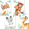 LALELU-Prints Bilder Kinderzimmer Poster Babyzimmer Deko Mädchen Jungen Kinderbilder Set Kinderzimmerbilder (Waldtiere A3 4er Set)