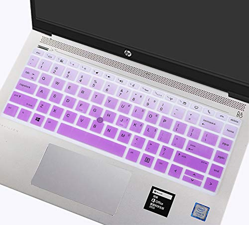 Custodia per tastiera HP Elitebook 840 G5 & 840 G6 14 Notebook HP Elitebook 745 G5 & 745 G6 14 e HP ZBook 14U G5 Accessori Tastiera Tastiera Pelle Protettiva (con Puntamento), Viola graduale