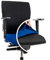 CLEANCHAIR Bürostuhlbezug für die SITZFLÄCHE (Größe Standard) - Sitzflächengröße ca. 40-52 cm Breite und ca. 40-52 cm Tiefe (Blau)