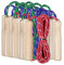 PARTITUKI Packung mit 20 Springseilen. Holzgriff Springseile. Für Spiele im Freien und Kindergeburtstagsgeschenke.