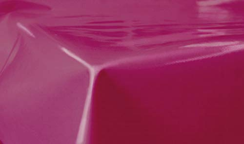 Jolee Fabrics Plain Colour Wipe Clean PVC Vinyl Tablecloth and Sizes (Plain Purple/Burgundy, 140cm x 200cm Long Rectangle)