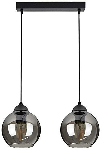 FKL DESIGN Home Deco Deckenlampe Pendellampe Hängelampe Wandlampe Tischlampe Leuchte Pendelleuchte Kugel Schwarz Grau Weiß Lampe aus Serie 830 verschiedene Varianten (830-BZ2)