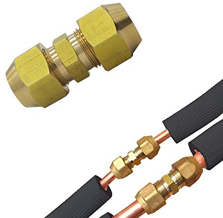 Tubo di rame per aria condizionata per giunto doppio connettore intermedio, testa di collegamento senza testa di saldatura in rame