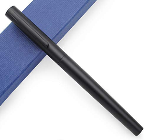 JINHAO 35 Metal Fountain Pen Ink Pen (Black, Fine Nib 0.5mm)