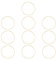 Toyvian Traumfänger Metallringe Rund Form Basteln Ring Drahtringe DIY Dreamcatcher Ringe Makramee Ringe für Dreamcatcher Wandkranz Türkranz Handwerk Hochzeit Deko 15cm 10 Stück Golden