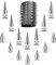 JUNMEIDO 130 Stück Ziernieten Punk Killernieten Set Killernieten zum Schrauben Nieten Spitz Metallic Spitznieten Edelstahl Zierniete Metall Schraubniete für kleidung Spitz,Leder,Taschen,Lederhandwerk