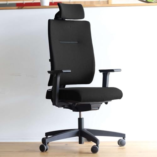 Viasit Bürostühle Schnelllieferprogramm, ergonomisch, individuell anpassbar, Lieferzeit 3 Tage (Black, Toleo PRO Polster)