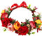 HuaLiSiJi Blumenkrone Boho Haarkranz Blumen Hochzeit Blumenkranz Haare Rot, Schön Gearbeitet der Blumenkrone, Individuell Einstellbar Durch Ein Band (Rot)