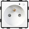 BSEED Prise Murale Intelligente avec Mesure de Consommation Électrique, FR Prise 16A bouton de fonction blanc 86mm