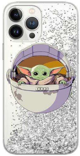 ERT GROUP mobile phone case for Apple Iphone 11 PRO original and officially Licensed Star Wars pattern Baby Yoda 026 optimally adapted to the shape of the mobile phone, with glitter overflow effect