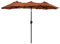 Outsunny Ombrellone da Giardino Doppio Inclinabile a 45° con Manovella e 3 Prese d'Aria, Ombrellone da Esterno in Acciaio e Poliestere, 295x152x222 cm, Rosso Ruggine