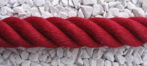 Corde d'escalier - Couleur : rouge/bordeaux - En 100 % polypropylène - Diamètre : 28-30 mm
