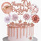 Yunchu Online Tortendeko 70. Geburtstag Frau Happy 70th Birthday Cake Topper Roségold Kuchen Topper 70 jahre Frau Kuchendeko 70. Geburtstag Tortendeko für 70. Geburtstag Cupcake Toppers