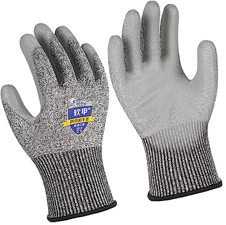 VILLCASE 1 Paar Arbeitsschutz Schneidehandschuhe Schnittfester Handschutz Butcher Handschuhe Handgerät Cut Beständig Hand Protector Anti-messer Hochfestes Polyethylen-material Stahldraht
