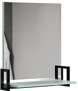 trendteam smart living - Matix - Wandspiegel - Türkis - Spiegel für das Badezimmer mit Metallgestell - (BxHxT) 64 x 74 x 24 cm - Spiegel inkl. Ablagefläche - kratzfest