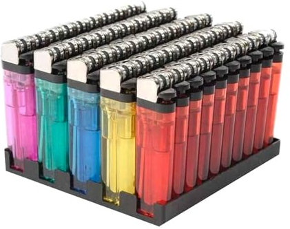 Pack 50 mecheros Desechables - Variedad de Colores