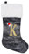 Weihnachtsstrumpf Personalisiert 45 cm Groß Nikolausstrumpf Nikolausstiefel Nikolaussocken zum Befüllen & Aufhängen, Grau Nikolaussocke Weihnachtsdekoration für Kamin, Weihnachtsbaum, Wand, Treppe(K)