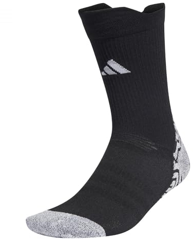 adidas Unisex Football GRIP Knitted Crew Performance Socks Light, Black/White, 10.5-12.5