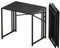Lutown-Teen Small Folding Computer Desk 83 cm, Writing Gaming Computer Desk for Small Spaces, No Assembly Required Small Office Desk, Black, FDD31