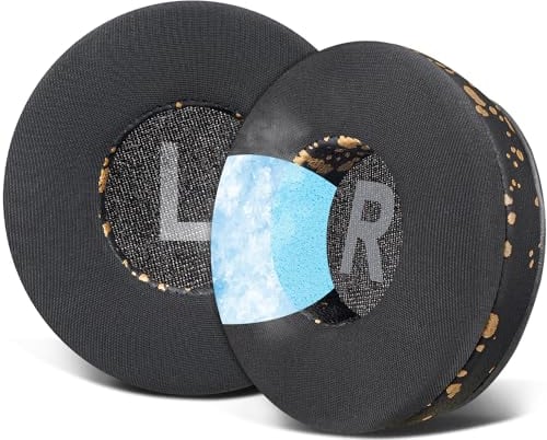 SOULWIT Earpads Replacement for Sony WH-CH500/CH510/CH520,MDR-ZX100/ZX110/ZX110NC/ZX220/XB200/ZX300/ZX330BT,MDR-V100/V150/V200/V250/V300, Ear Pads Cushions for DR-BT101 (70mm CG Black Gold)