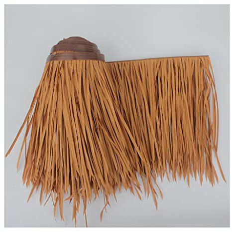 Artificial Mexican Palm Runner Roll Thatch Tile Simulation Thatch Tile Gazebo Thatch Roof Decoration Fake Straw For Tiki Bar Garden Patio Gazebos Mexican Straw Roll # Size: 19.6 H X 39.3'L (Color :