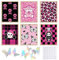 ORGDSK Ästhetische Raumdekoration, Set mit 6 ungerahmten Postern für Teenager, Mädchen, Schlafsaal, Schlafzimmer, perfekt für den Schulanfang, 20,3 x 25,4 cm, Hot Pink