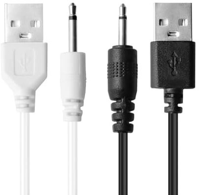 2pcs 2.5mm USB DC Charging Cable Fast Charger Cable Replacement Cord for Universal Devices Power Adapter - Wireless Wand Massagers Connectors for Laptops, PCs, Cars, Home Office Travel Essential