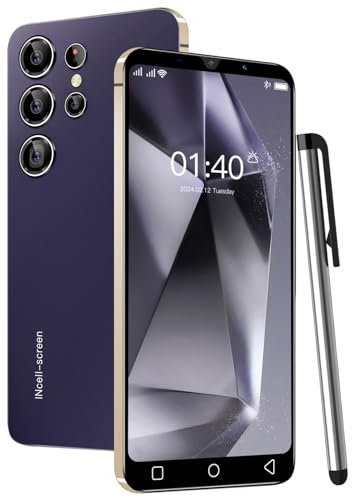 QrZrQ Smartphone Barato, Pantalla de 5,0 Pulgadas, 16GB ROM (128GB Escalable), Android 9.0, Teléfono con Doble SIM y Doble Cámara, WiFi/GPS/Bluetooth/Face Unlock (Q24Ultra-Purple)