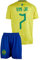 Mefstone Brasilien Kinder Trikot für Kinder, Football Trainings Kinder Trikot, Fußball-Trainingstrikots für Jungen 2024 Brasil, Komm mit Shorts (8-9Jahre,Gelb,vin,152)
