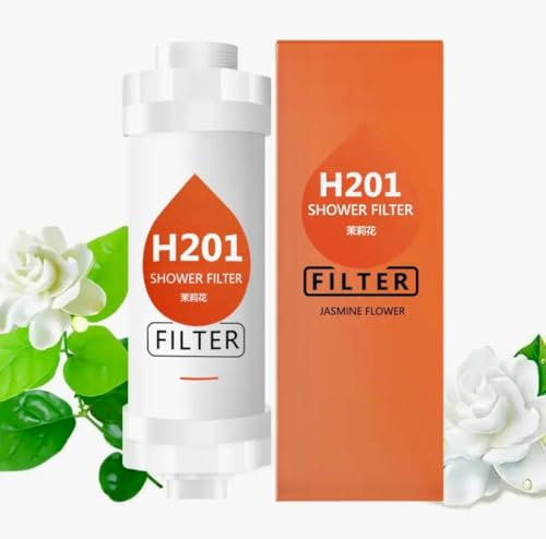 Filtre à Eau pour Douche avec Arôme et Vitamine C - Pour la Santé de Votre Peau et de Vos Cheveux, Facile à Installer (arôme jasmine)