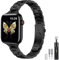 Damen Schlankes Metallarmband Kompatibel mit Apple Watch Armband 38mm 40mm 41mm 42mm 44mm 45mm 46mm 49mm, Edelstahl Armband mit Installationswerkzeug für iWatch Ultra 2, SE Serie 10/9/8/7/6/5/4/3/2/1