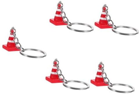 GALPADA 5stücke Verkehrskegel Schlüsselanhänger Kreative Schlüsselring Dekoration Für Taschen Rucksäcke Als Kinderparty- Robust Und Leicht Für Täglichen Gebrauch